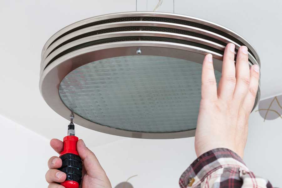 Ceiling light fixture repair in Howell, NJ